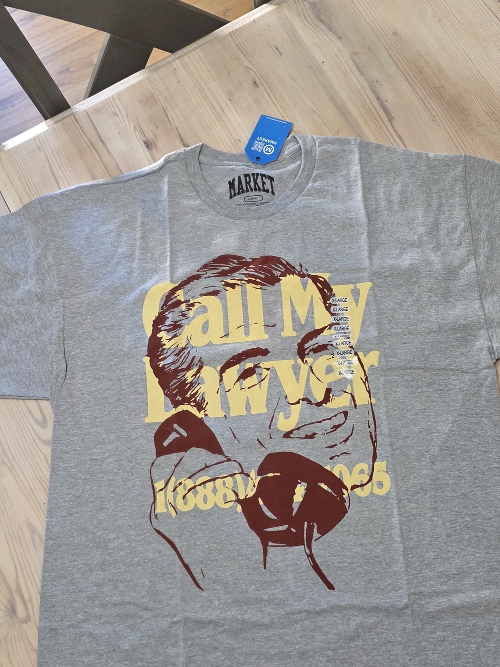Market Studios Mens Size XL T-SHIRT “Call My Lawyer” Graphic NWT